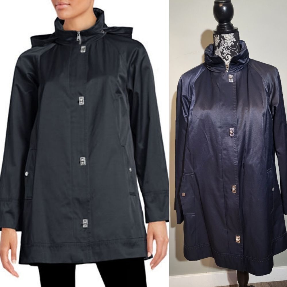 Jones New York Long Turn-Key Walker Jacket-NAVY-Medium